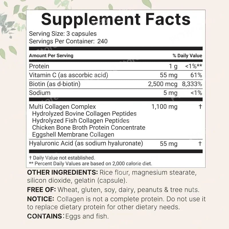 Colágeno Múltiple con Biotina y Vitamina C